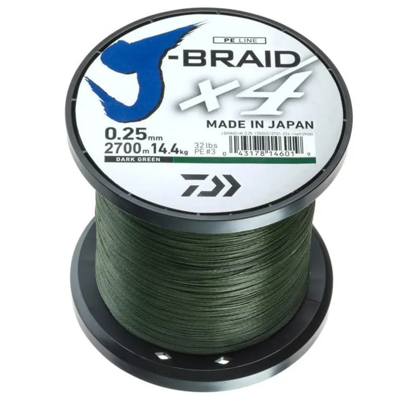 Actieprijs Daiwa J - Braid X4 1350 M Dark Green